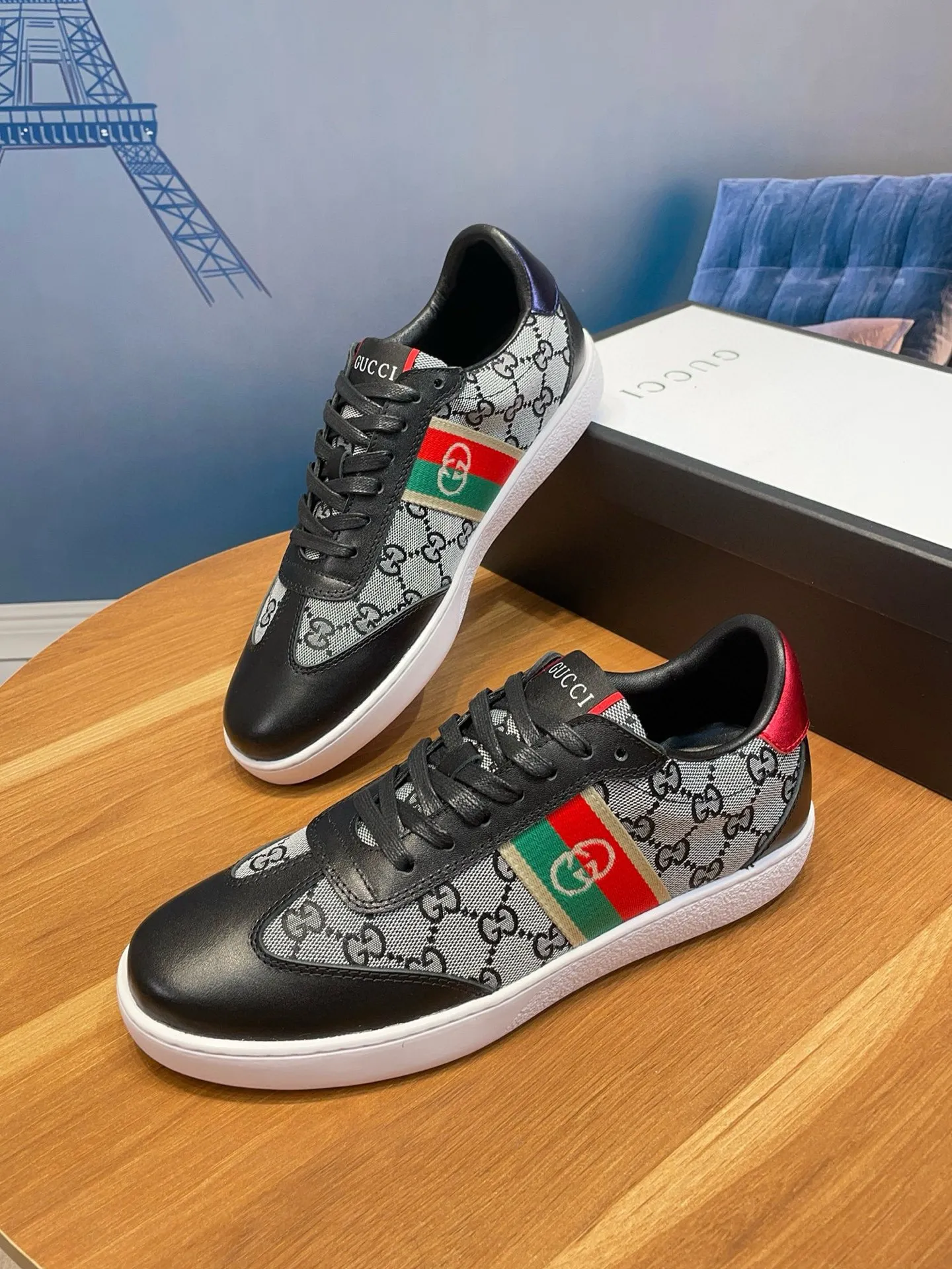 Men's clothing and shoes: 380💰New styles are here again! [Gucci Sports Men's Shoes] Gucci fashionable casual men's shoes 🇨🇳Original 1:1 mold, new model debuts first 💯Not high-profile but avant-garde, simple, low-key and fashionable, super versatile style 🌿Made of original cowhide with cloth ➕Sheepskin lining🎋The version is comfortable on the feet, first-class workmanship 🍍Size 38-44, (customized 45)
